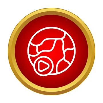 Global media video streaming internet concept icon Stock Illustration