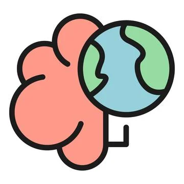 Global memory icon vector flat Stock Illustration