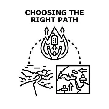 Global migration concept choosing new life path Stock Illustration