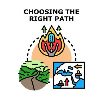 Global migration concept choosing new life path Stock Illustration