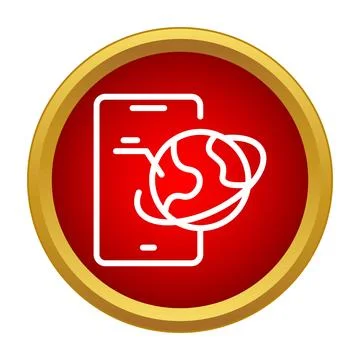 Global mobile internet smartphone connectivity communication technology icon Illustration