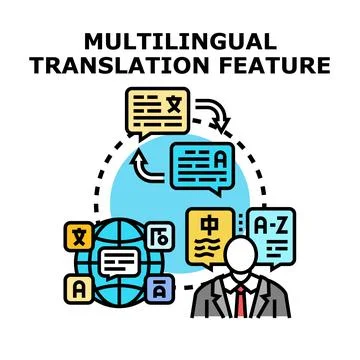Global multilingual translation communication feature enabling language exc.. Stock Illustration