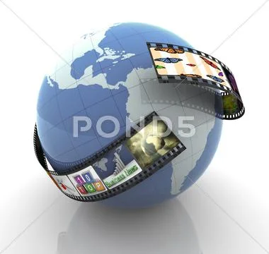 Global multimedia production Stock Illustration