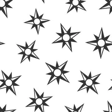 Global navigation icon seamless pattern background. Compass gps vector illust Illustrazione stock