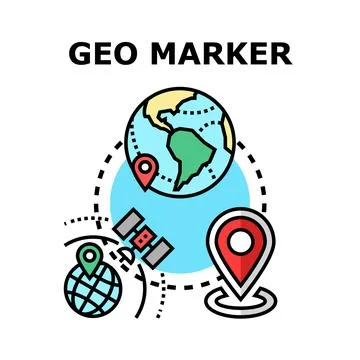 Global navigation system finding geographical location position Stock Illustration