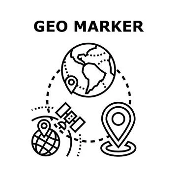 Global navigation system finding geographical location position Stock Illustration