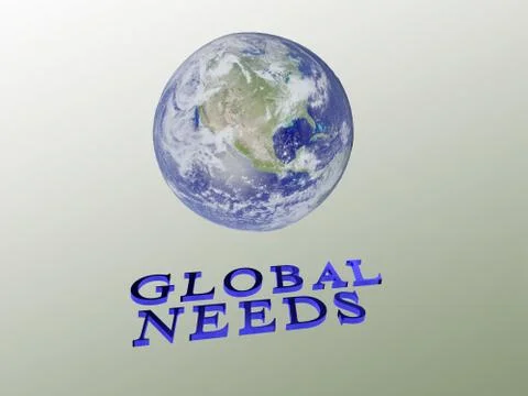 GLOBAL NEEDS concept Illustrazione stock