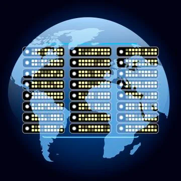 Global net communications Stock Illustration