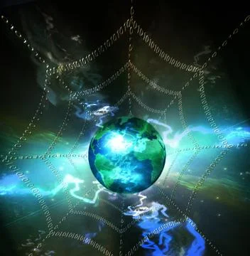 Global net Stock Illustration