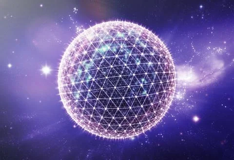 Global network abstract planet Stock Illustration