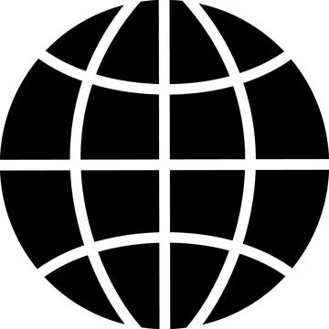 Global network and communication world icon Illustrazione stock