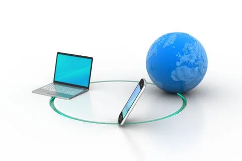 Global network and internet communication concept Free Stock Illustration