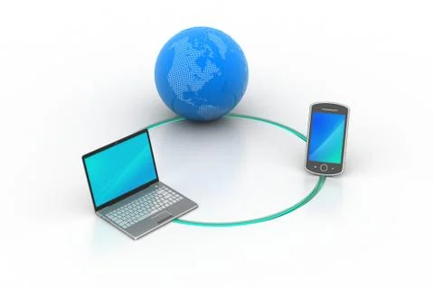 Global network and internet communication concept Free Stock Illustration