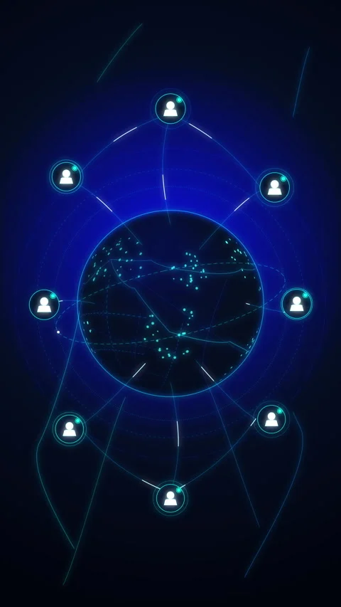 Global network animation showing earth connection, data and technology Stock Footage 346548434
