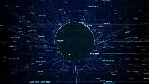 Global network animation symbolizing global IT and virtual digital world Stock Footage 290798369