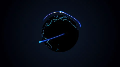Global network animation symbolizing global IT and virtual digital world Vídeos de archivo 339317390