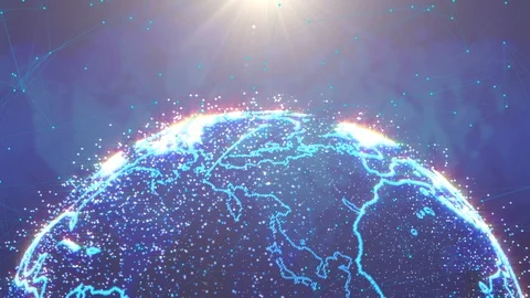 Global network background Stock Footage 114792416