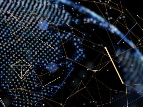 Global network background Stock Illustration