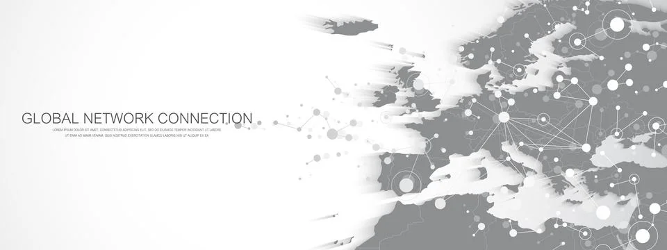 Global network background. Social network communication in the global business Illustrazione stock