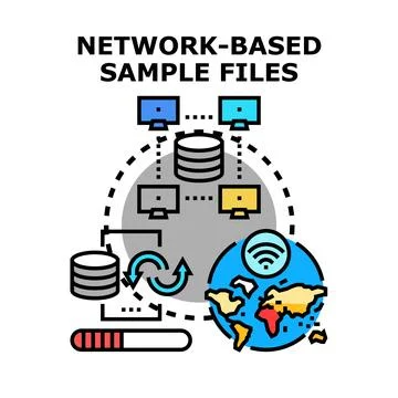 Global network based digital data management downloading Stock Illustration