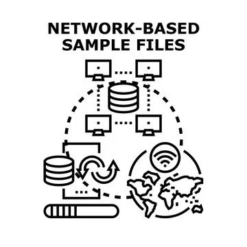 Global network based digital data management downloading Stock Illustration