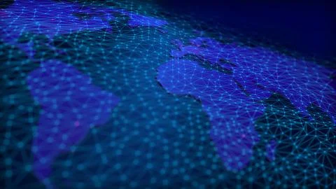 Global Network Blue Stock Illustration