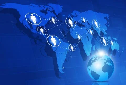 Global Network Business Background Stock Illustration