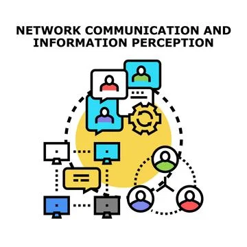Global network communication and information processing concept Stock Illustration