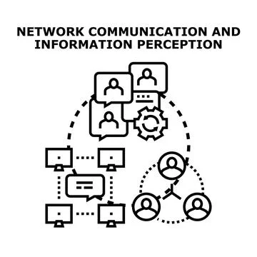 Global network communication and information processing concept Stock Illustration