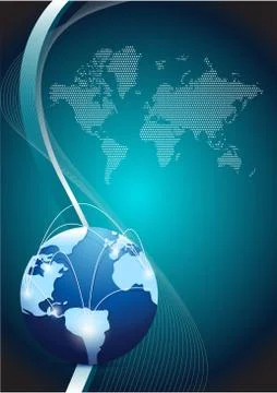 Global network communication concept Stock Illustration