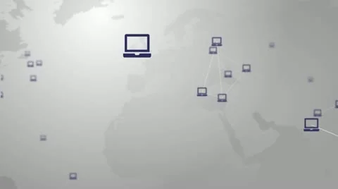 Global Network of computers Stock Footage 20061413