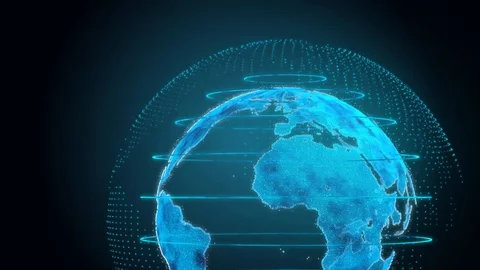 Global Network Connected.  Concept Digital World Networks. Abstract animation Video stock 122741465