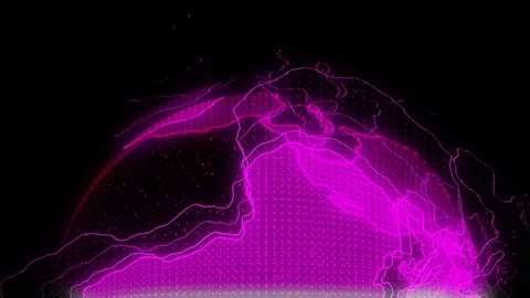 Global Network Connected. Digital Technology Of The Earth. Stock Footage 106591612