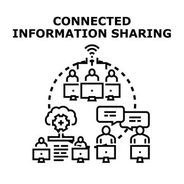 Global network connected for information sharing and data exchange Stock Illustration