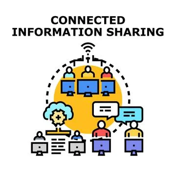 Global network connected for information sharing and data exchange Stock Illustration