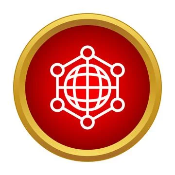 Global network connecting all users icon Stockillustratie