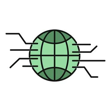 Global network connecting big data information technology Illustrazione stock