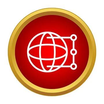 Global network connecting communication and data nodes Stock Illustration