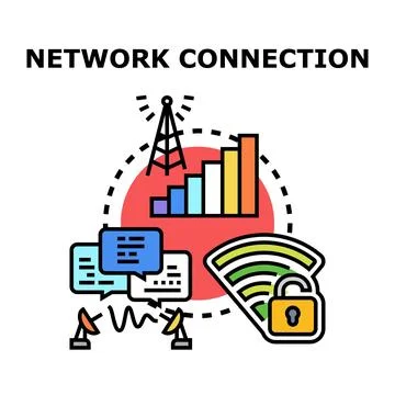 Global network connecting communication and internet data Stock Illustration