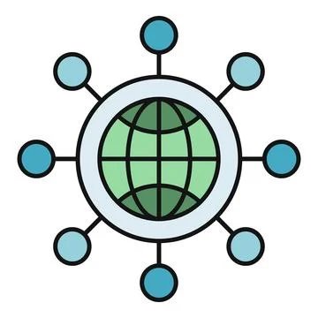 Global network connecting communities around the earth Stock Illustration