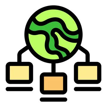 Global network connecting computers around the world for seamless communicati Stock Illustration