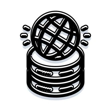 Global network connecting database servers worldwide concept イラスト素材