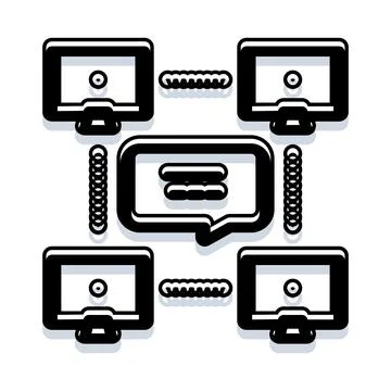 Global network connecting devices for digital communication and chat 스톡 일러스트