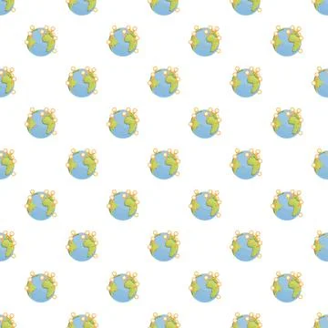 Global network connecting earth with location pins pattern 스톡 일러스트