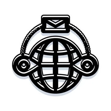 Global network connecting email message communication worldwide イラスト素材
