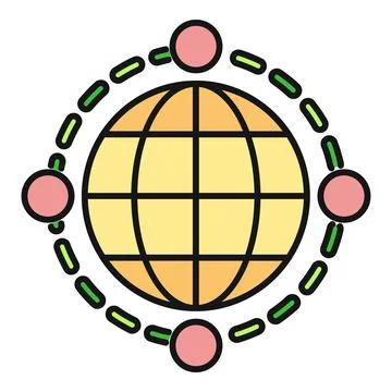 Global network connecting people and places around world Illustrazione stock