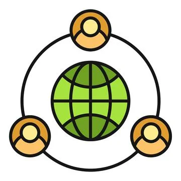 Global network connecting people around the world 스톡 일러스트