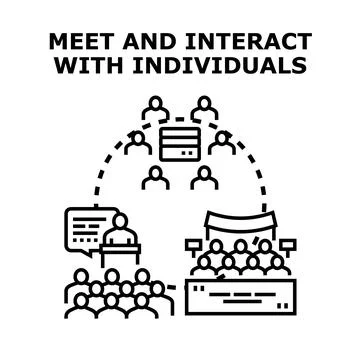 Global network connecting people for interaction and collaboration Stock Illustration