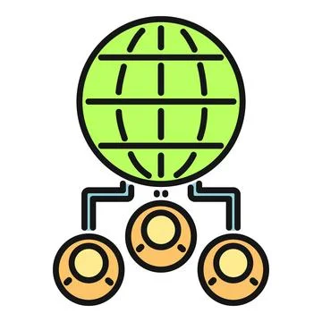 Global network connecting people system communication technology Stock Illustration