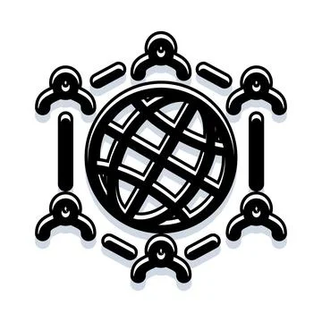 Global network connecting people for teamwork and community Stock Illustration